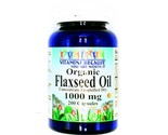 Organic Flaxseed Oil 1000 mg 200  Capsules Omega 3, 6, 9 - £13.19 GBP