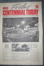 Coca Cola  Centennial Today 4 Page News about the Day activities May 9, 1986 - £1.93 GBP
