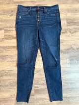 Madewell Tall 10&quot; High-Rise Skinny Jeans in Hanna Wash Size 31T Button Fly - $25.96