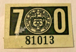 NOS 1970 Utah Motorcycle Car Truck New License Plate Registration Specia... - £78.21 GBP