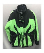 COLDWAVE Mens Snowmobile Jacket Sz L Green/Blue Windproof, Waterproof - $59.08 CAD
