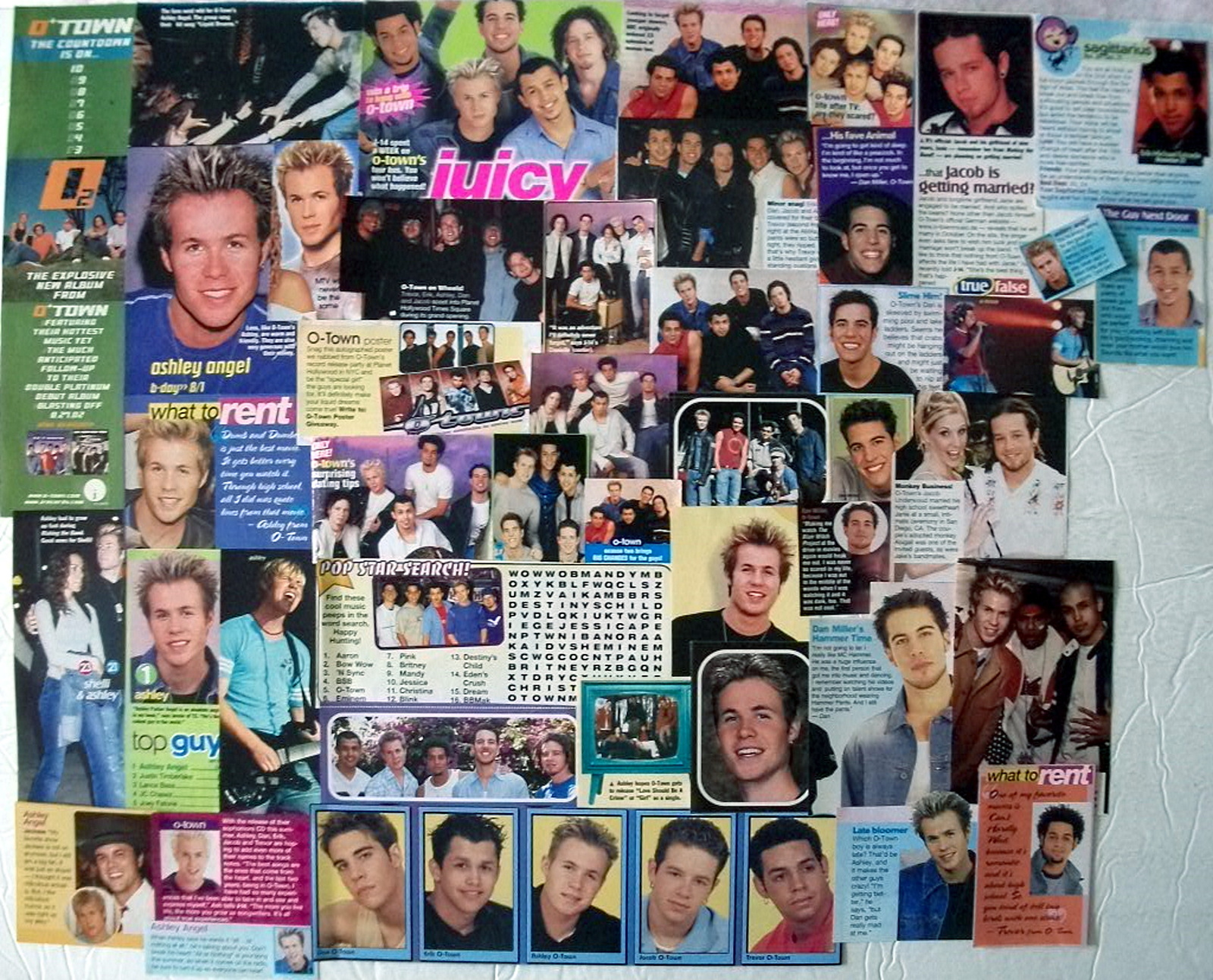O-TOWN ~ Sixty-Three (63) Color CLIPPINGS, Half-Page Articles from 2000-... - $10.92