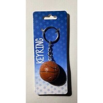 Basket Ball Poly-Resin Keychain - Show Your Sport Pride! - Basketball Key Chain - £3.11 GBP