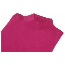 Merinos Wool Sweater PRINCELY Made in Turkey Soft Knits Mock 1011-00 Fuchsia image 4