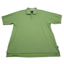Adidas Shirt Mens Large Green Polo Golf Lightweight Loose Stretch 3 Stri... - $18.69