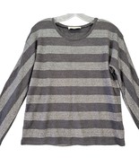 Jones New York Gray Wool Sweater Preppy Silver Metallic Knit Women Size ... - $8.10