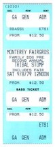 The Clash Untorn Ticket Septembre 8 1979 Monterey California Premier US Tour - £86.24 GBP