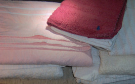 Vintage 100% COTTON TOWELS 2 big Bath towels 2 small 2 handtowels &amp; 4 washcloths - £34.85 GBP