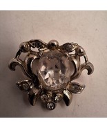 Elegant Silver Tone Rhinestone Brooch - $22.50