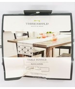 Threshold Black &amp; White Linen Blend Table Runner 72&quot; Long 14&quot; Wide    - $186.63 MXN