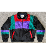 Vtg Pan Asia Windbreaker Retro Jacket Medium M Colorblock 80s Barbiecore - €24,00 EUR
