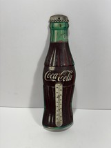 VINTAGE ROBERTSON COCA-COLA BOTTLE ADVERTISING TIN METAL THERMOMETER 16 ... - $48.90