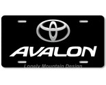 Toyota Avalon Inspired Art White on Black FLAT Aluminum Novelty License ... - $17.99
