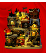 Lemax Santa&#39;s Village Facade Christmas Town LED Santa Mrs Claus Elves Re... - €127,26 EUR