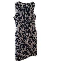 London Times Black and White Patterned Dress - £7.63 GBP