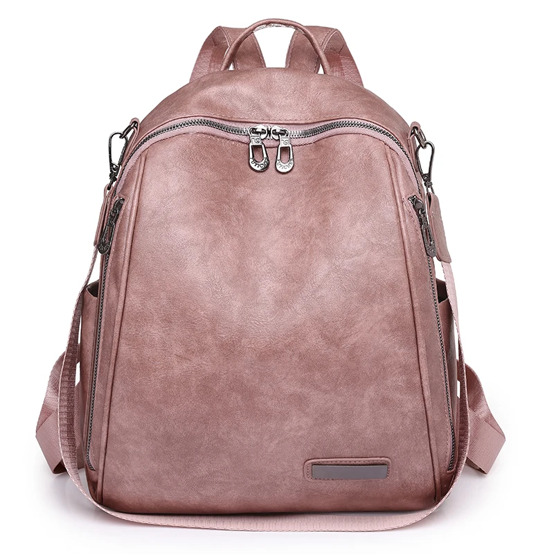 Fashion Soft Leather Backpack  Designer Anti-theft Women Travel Bagpack 2023 Lar - £61.51 GBP