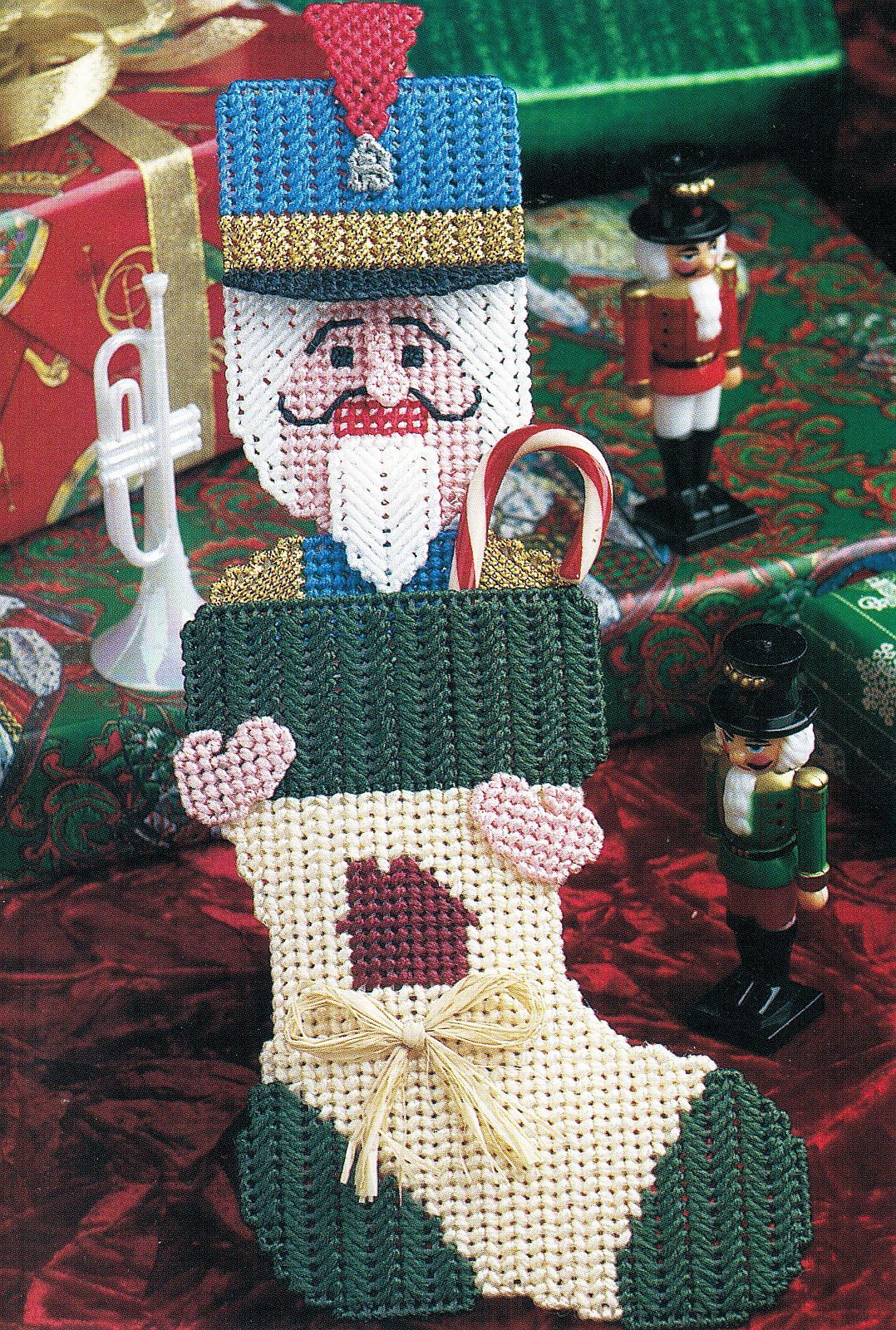 Plastic Canvas Nutcracker Doorstop Stocking Soldier Treat Match Holder ...