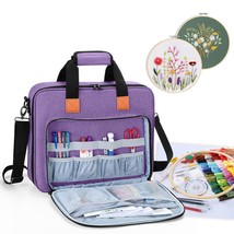 Embroidery Project Bag, Embroidery Kits Storage Bag (Bag Only), Purple - £43.79 GBP