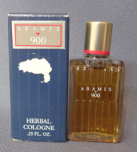 Vintage Aramis 900 Herbal Cologne Full Bottle + Box .25 Oz Mini Travel - £15.84 GBP