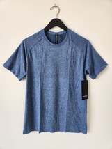 NWT LULULEMON MDSW/TEMP Blue Metal Vent Tech SS 2.0 Shirt Men&#39;s Medium - £61.03 GBP
