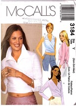 Misses&#39; TOPS 2001 McCall&#39;s Pattern 3184 Size Xsm-Sml-Med  UNCUT - $12.00