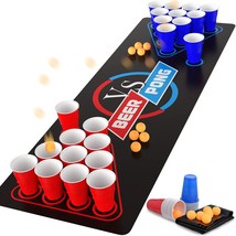 Beer Pong Table Mat, Drinking Games For Adults Party, Adult Games, 8Pcs ... - $30.99