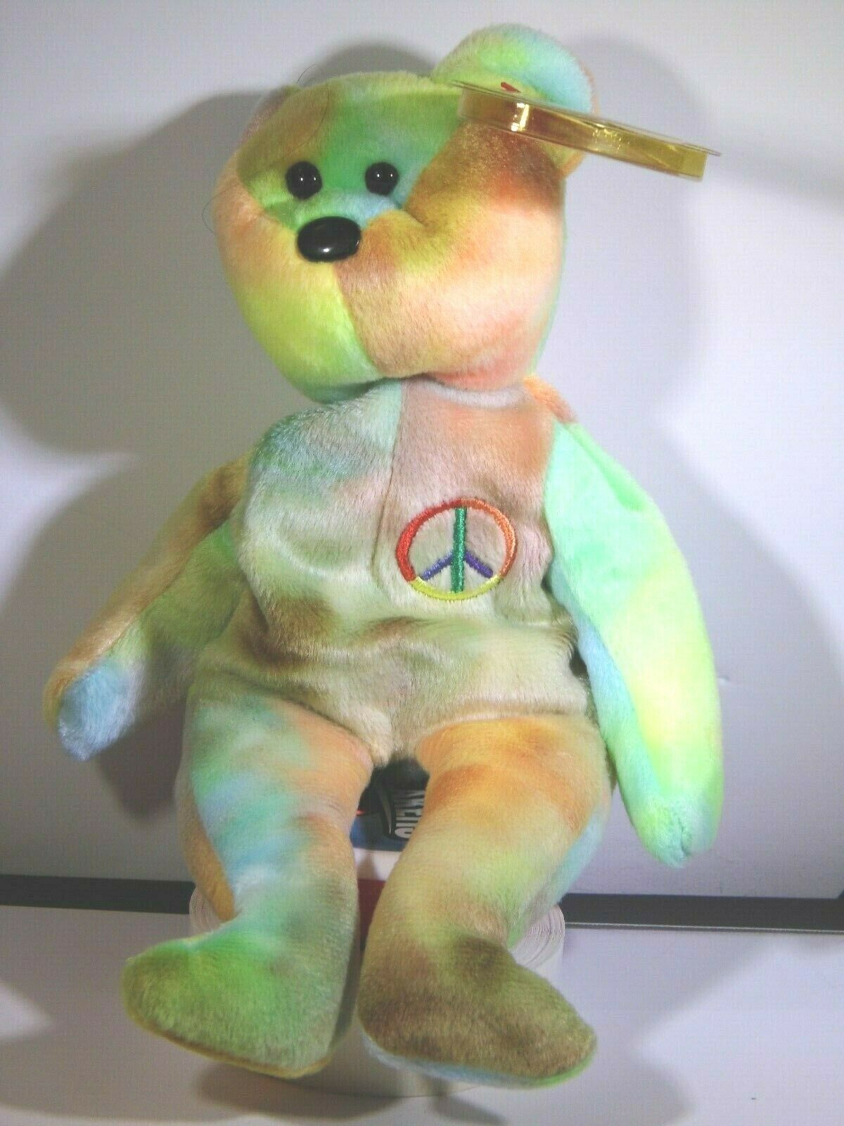 Peace TY Beanie  Nice Colors Tush #102 Stamp  #PB173  MWMT &amp; Tag Protected - $8.55
