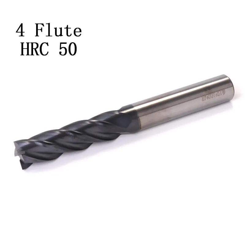 1 pcs set Cutting HRC50 HRC60 HRC65 4 Flute 4mm 5mm 6mm 8mm 12mm Alloy Carbide M - £171.64 GBP