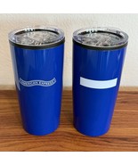 2x Blue 20oz Tumbler Mug Cups with Clear Lids That Close American Express - $734.80 MXN