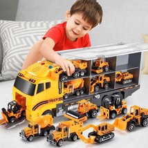 Toddler Toys for 3 4 5 6 Years Old Boys, Die-Cast Construction Toys Car Carrier - £41.73 GBP