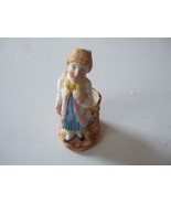 VINTAGE    UNMARKED PORCELAIN FIGURAL MATCH/TOOTHPICK HOLDER  4 1/2&quot; TALL - £15.78 GBP