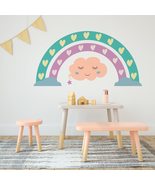 Be Happy Rainbow Wall Decal with Customized Initial for Girl Room - Cust... - £77.58 GBP
