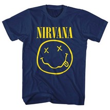 Nirvana Yellow Smile Blue Official Tee T-Shirt Mens Unisex - £24.99 GBP