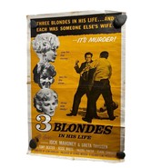 Vintage 1962 3 Blondes in his Life Original Movie Poster 40&quot; X 27&quot; - $753.96 MXN