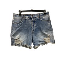 Edyson Delon High Rise Shorts Cut Off Denim Frayed Tattered 27 Button Fl... - £30.36 GBP