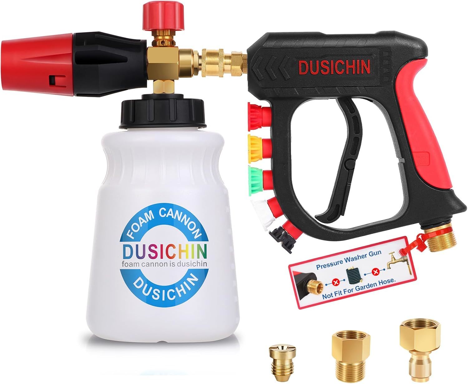 Dusichin Foam Cannon Short Pressure Washer Gun 1/4 Inch Quick Connector,... - $46.99