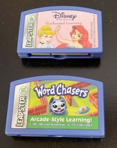 Disney Princess Enchanted Learning and Word Chasers Leapster Leapfrog Ga... - $9.28
