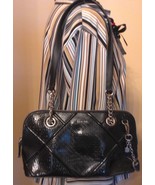 Calvin Klein Black Shiny Embossed Dome Crossbody Shoulder Bag - $39.00
