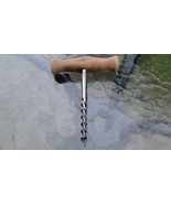 Vintage Soviet USSR Stainless Steel Cork Screw Wine Opener Hardwood Handle - €16,30 EUR
