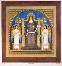 Hildegard of Bingen Prophetess Painted by Benedictine Monks - £9.47 GBP