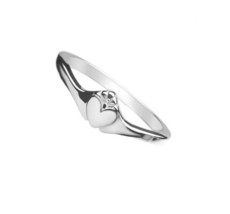 New Simple Celtic Claddagh Engagement Ring 14K White Gold Plated For Women Xmas - $56.09