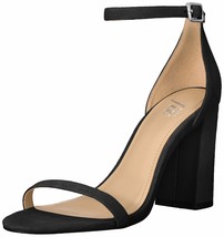 The Fix Women&#39;s Gracie Block Heel Strappy Sandal Heeled, Black Suede Siz... - $41.09