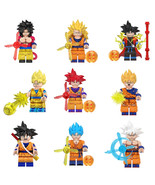 9Pcs Dragon Ball Goku Minifigures Super Saiyan Son Guku Kakarotto Mini B... - $25.59