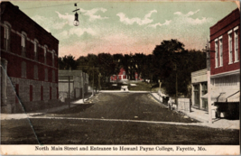 Vtg Postcard North Main Street and Entrance to Howard Payne College, Fayette, MO - £5.41 GBP