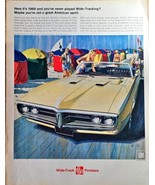 Print Ad 1968 GM Pontiac Firebird - Wide-Track-Convertible-Summer Beach-... - $263.62 MXN
