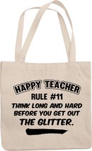 Make Your Mark Design Happy Teacher. Quotable Reusable Tote Bag for Professor &amp;  - £17.37 GBP