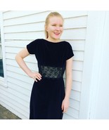 Vintage 60s Black Velvet Cocktail Dress Sleeveless S M - €56,06 EUR