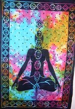 Traditional Jaipur Tie Dye Om Yoga Wall Art Poster, Hippie Wall Tapestry, Indian - £8.01 GBP