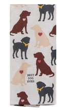 Kay Dee designs kitchen towel dual purpose terry Best dog ever brown tan - $167.21 MXN