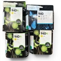 Genuine 3-HP 940XL Yellow Ink &amp; Office Jet 940 Black &amp; Yellow Cartridge ... - $28.50